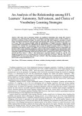 An Analysis of the Relationship among EFL Learners