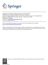 Feasibility of a responsive business scorecard