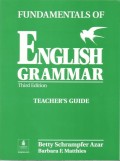 Fundamentals of English Grammar: Teachers Book Full Text