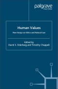 Human values , new essays on ethics and natural law