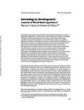 Investing in development: Lessons of World Bank experience