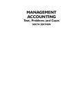 Management Accounting: Text, Problems and Cases