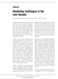Marketing challenges in the next decade