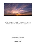 Public Finance and Taxation