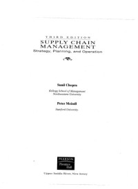 Supply Chain Management: strategy, planning and operating