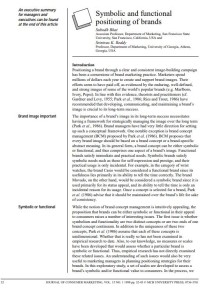 Symbolic and functional positioning of brands